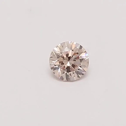 0.17ct Round Natural Diamond (Colour Light Pink, Clarity VVS1, Cut GD, GIA Certified)