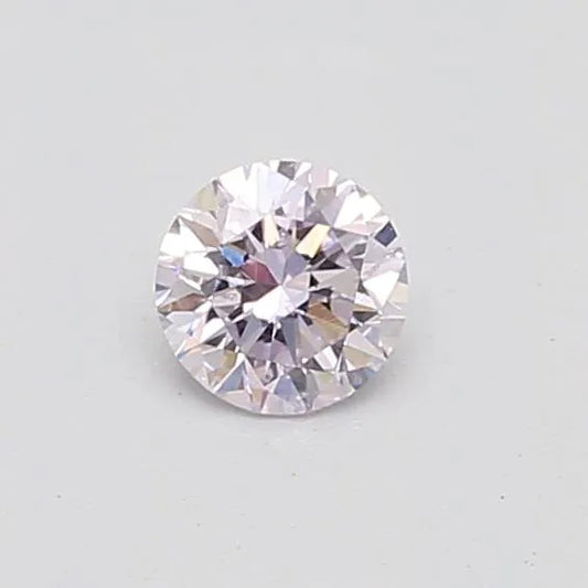 0.30ct Round Natural Diamond (Colour Light Pink, Clarity SI2, Cut GD, GIA Certified)