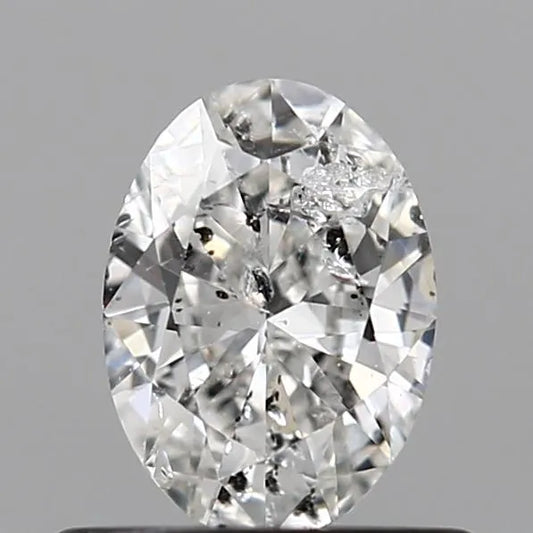 0.50ct Oval Natural Diamond (Colour F, Clarity I1, Cut VG, IGI Certified)