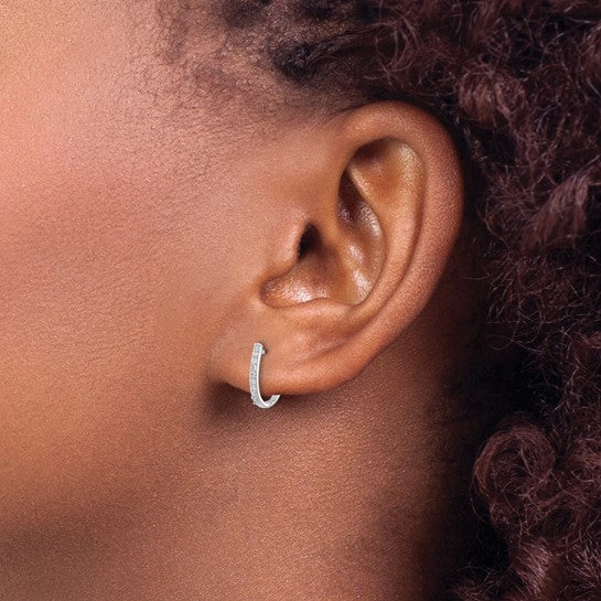 Hinged hoop diamond earrings