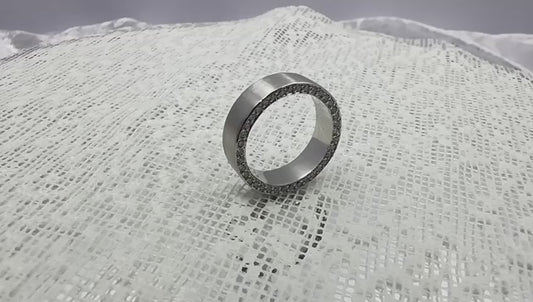 Diamond grain set eternity ring